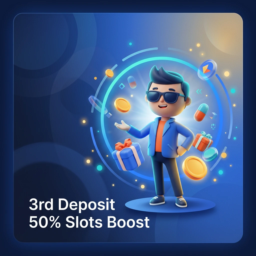 3rd Deposit 50% Slots Boost